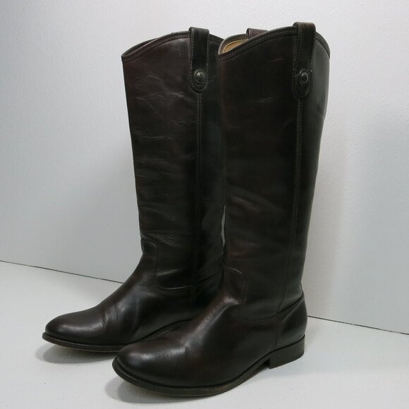 Frye Shoes - Frye Women's Melissa Button Riding Boots Round Toe Equestrian Footwear Sz 7.5 B